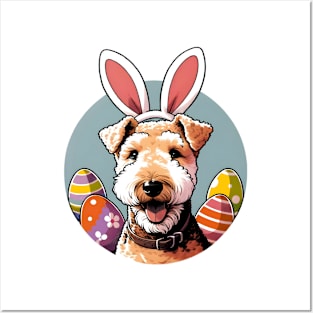 Lakeland Terrier's Easter Celebration with Bunny Ears Posters and Art